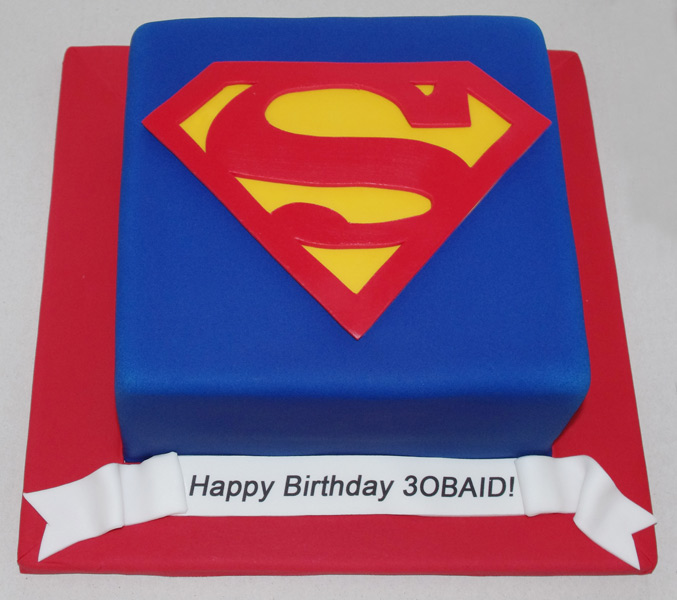 Superman Cake - Charity Fent Cake Design - Birthday Cakes