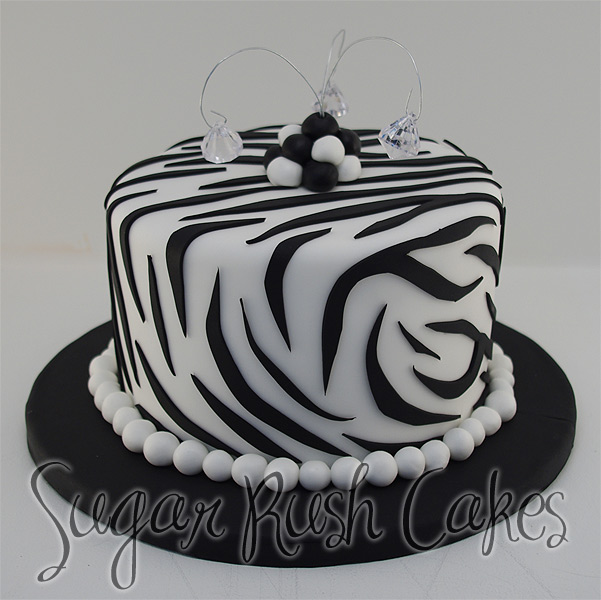 Zebra pattern cake