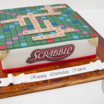 Scrabble board cake