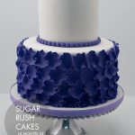 Elegant purple petal cake