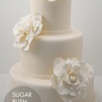 giant rose wedding cake