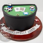 Poker table cake