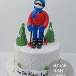 Skiing cake