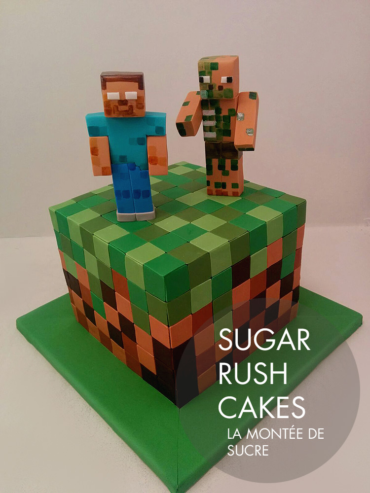 Minecraft cube cake