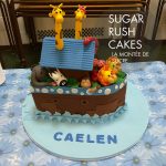 Noah's arc baptism cake