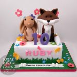 rabbit and fox cake