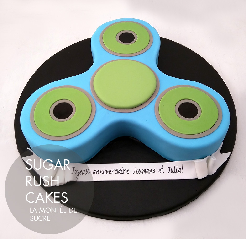 fidget spinner cake