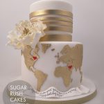 world map wedding cake