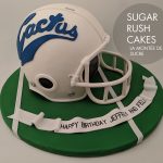 Cactus football helmet cake