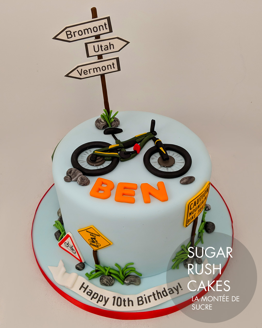 Mountain biker cake